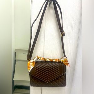 Brown Quilted Body Chevron